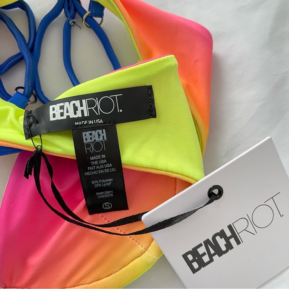 NEW Beach Riot Hyper Ocean Sunset Bikini Set - Picture 9 of 14
